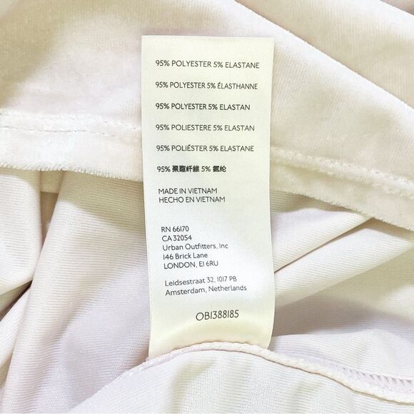 Free People Claudia Velvet Tee Puff Sleeve Mockneck Top Ballet Pink Size XS - Picture 13 of 14